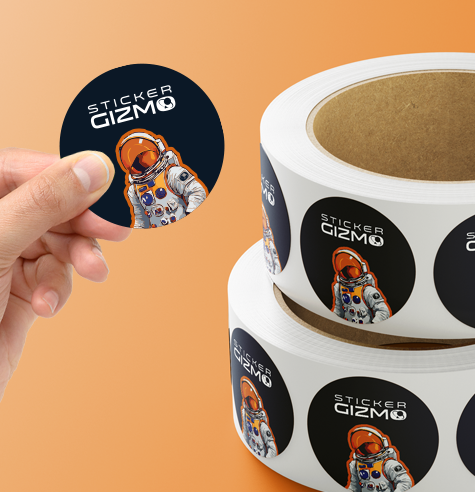 Personalised Logo Stickers supplied on rolls.