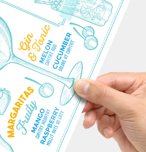 custom waterproof menu