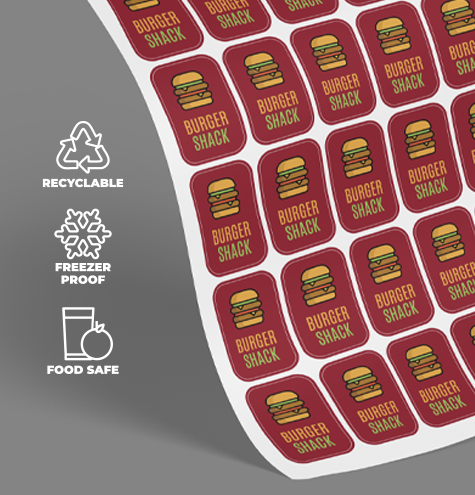 paper labels on sheets