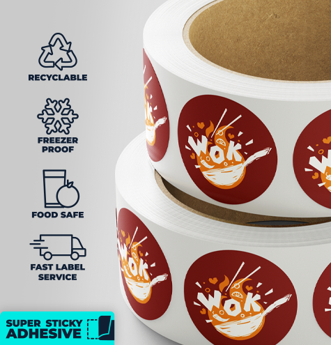 Paper labels on rolls