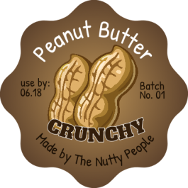 Peanut Butter Peanuts Design | Sticker Gizmo