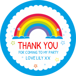 thank you birthday stickers rainbow design sticker gizmo product quote template