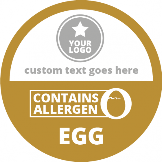 Allergen Labels - Contains Eggs - 50mm Single Sheet