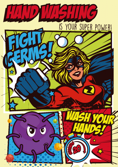 Handwashing Superwoman Poster Sticker Gizmo The most common superwoman poster material is metal. handwashing superwoman poster