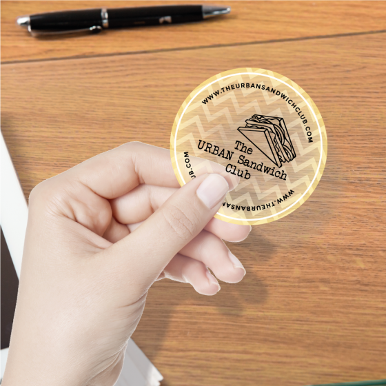 clear stickers with logo