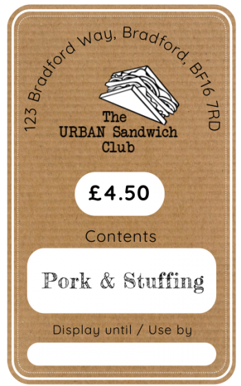 Sandwich Label Template Chart Designs Paper Sandwich Label Design Sticker Gizmo