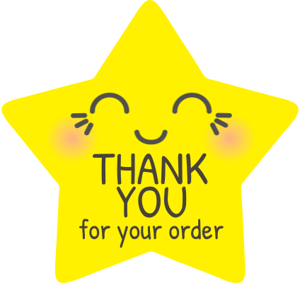 Cutie Pie Star Thank You Sticker Design Sticker Gizmo