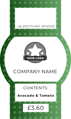Dot Design Sandwich Label Sticker Gizmo Details