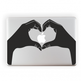 Heart Hands Vinyl Laptop Sticker