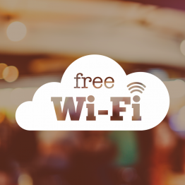 Free Wifi Cloud Window Vinyl Sign