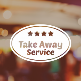 Take Away Window Sign - Take Away Service