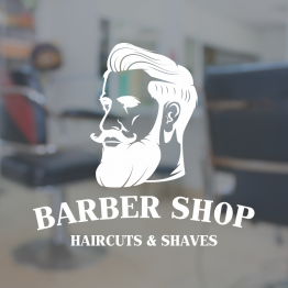 Barber Shop Window Sign - Beard