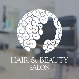 Beauty Salon Window Sign - Curly Hair