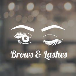 Beauty Salon Window Sign - Brows and Lashes