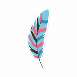 Feather Vinyl Sticker 