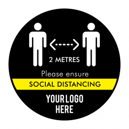 Ensure Social Distance Logo Floor Stickers