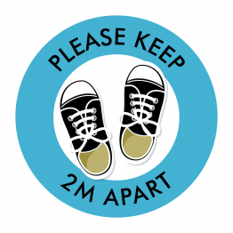  Keep 2M Apart Kicks Floor Stickers