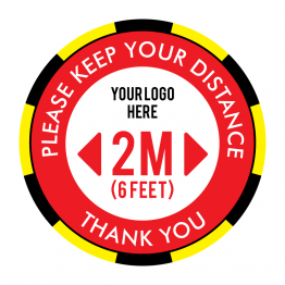 Keep Your Distance Logo Floor Stickers