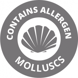 Allergen Labels - Contains Molluscs - 35mm Sheet