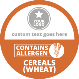 Allergen Labels - Contains Cereals - 50mm Sheet