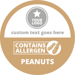 Allergen Labels - Contains Peanuts - 50mm Sheet