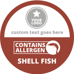 Allergen Labels - Contains Crustaceans - 50mm Sheet