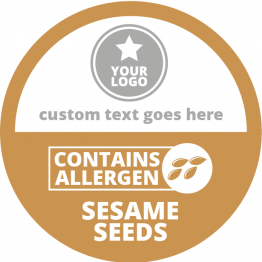 Allergen Labels - Contains Sesame Seeds - 50mm Sheet