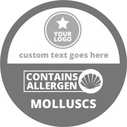 Allergen Labels - Contains Molluscs - 50mm Sheet