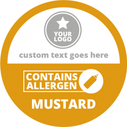 Allergen Labels - Contains Mustard - 50mm Sheet