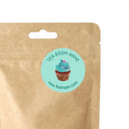 Blue Tearoom Cupcake Labels