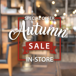 Autumn Sale Vinyl Window Sticker