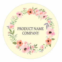 Product Labels - Pink Watercolour Wreath