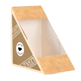 Sandwich Label (Triangle) - Brown Paper Design