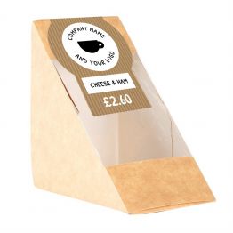 Sandwich Label - Brown Paper Design