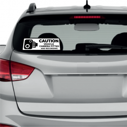 Caution Vehicle Camera Fitted Sticker