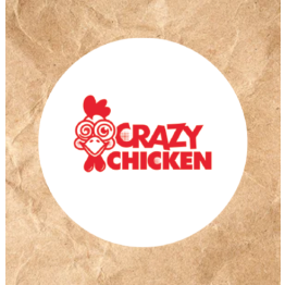Crazy Chicken Logo sticker 40mm 