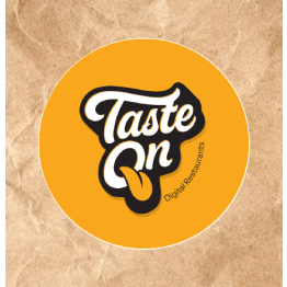 Taste on logo sticker 40mm circle