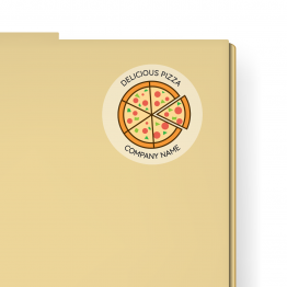 Clear Sticker - Delicious Takeaway Pizza