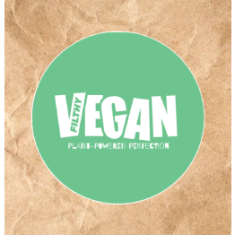 Filthy Vegan Logo sticker 40mm