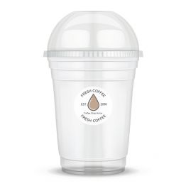 Clear Cup Sticker - Fresh Coffee