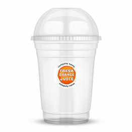 Clear Cup Sticker - Fresh Orange Juice