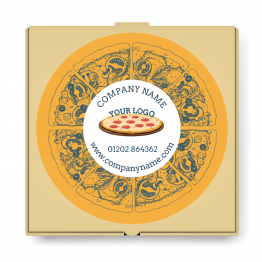 Pizza Takeaway Label - Large Logo Design