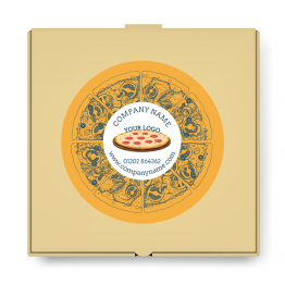Pizza Takeaway Label - Medium Logo Design