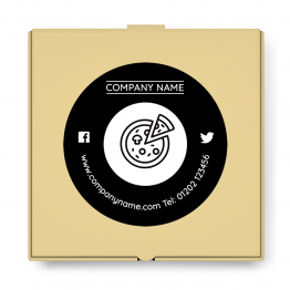 Pizza Takeaway Label - Medium Icon Design