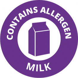 Allergen Labels - Contains Milk - 35mm Sheet