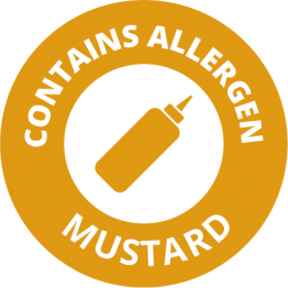 Allergen Labels - Contains Mustard - 35mm Sheet