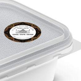 Indian Takeaway Label - Indian Floral Dish