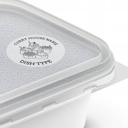 Clear Sticker - Takeaway Dish Type