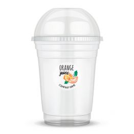 Clear Cup Sticker - Orange Juice