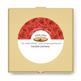 Pizza Takeaway Label - Pattern  Design (notes)